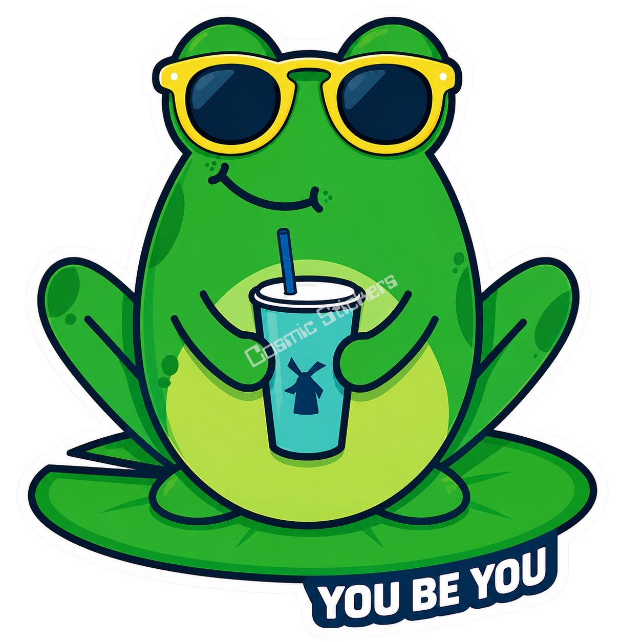 Dutch Coffee Frogs - Green Frog W/ Sunglasses