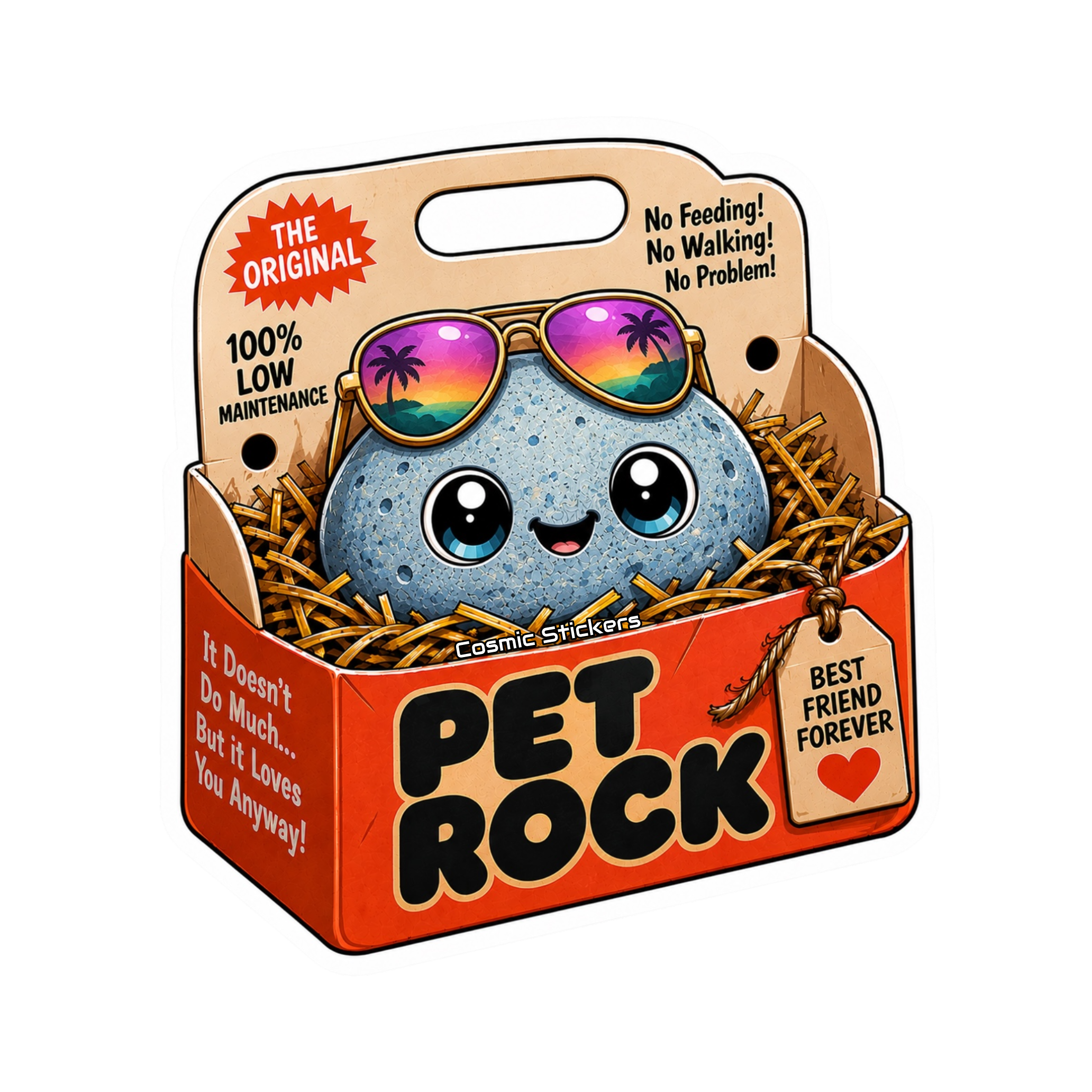 Pet Rock Sticker Collection •Sunset•