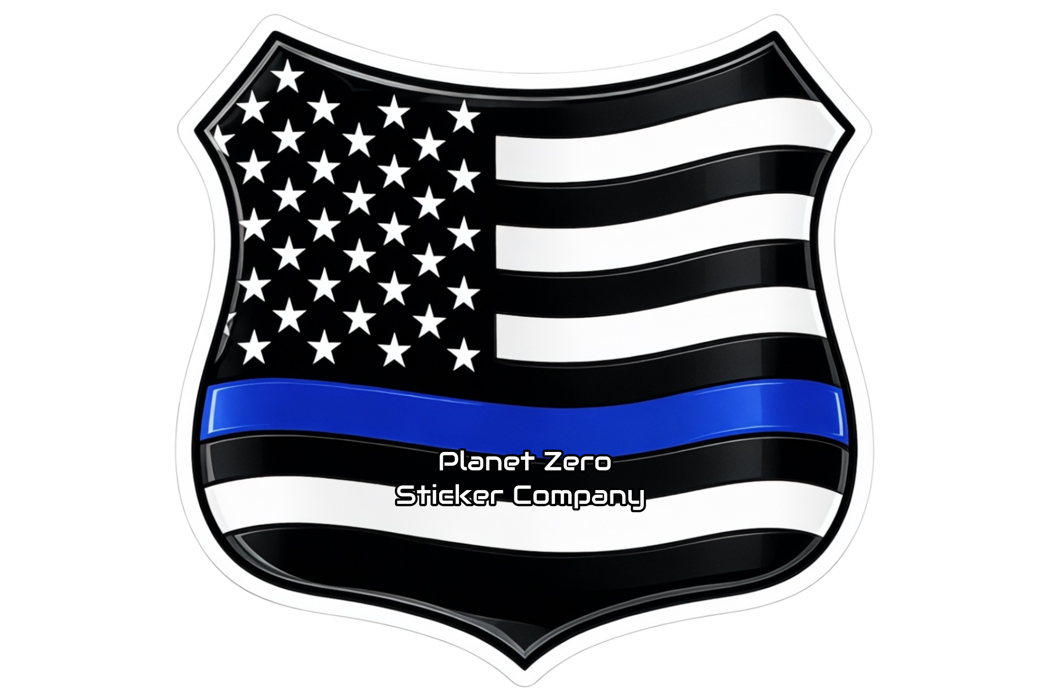 Police Flag Badge