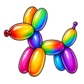 Balloon Animal Stickers -  Rainbow