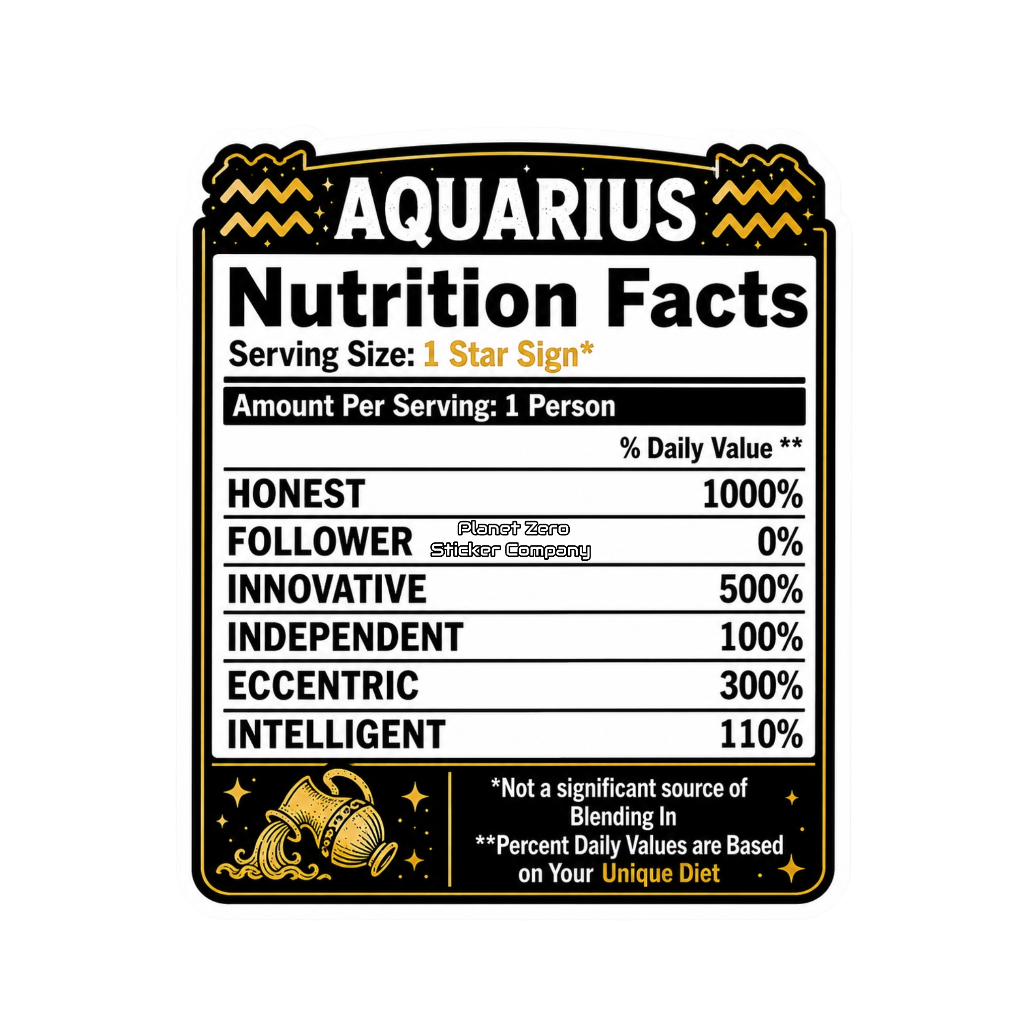 Horoscope Nutrition Facts - Aquarius
