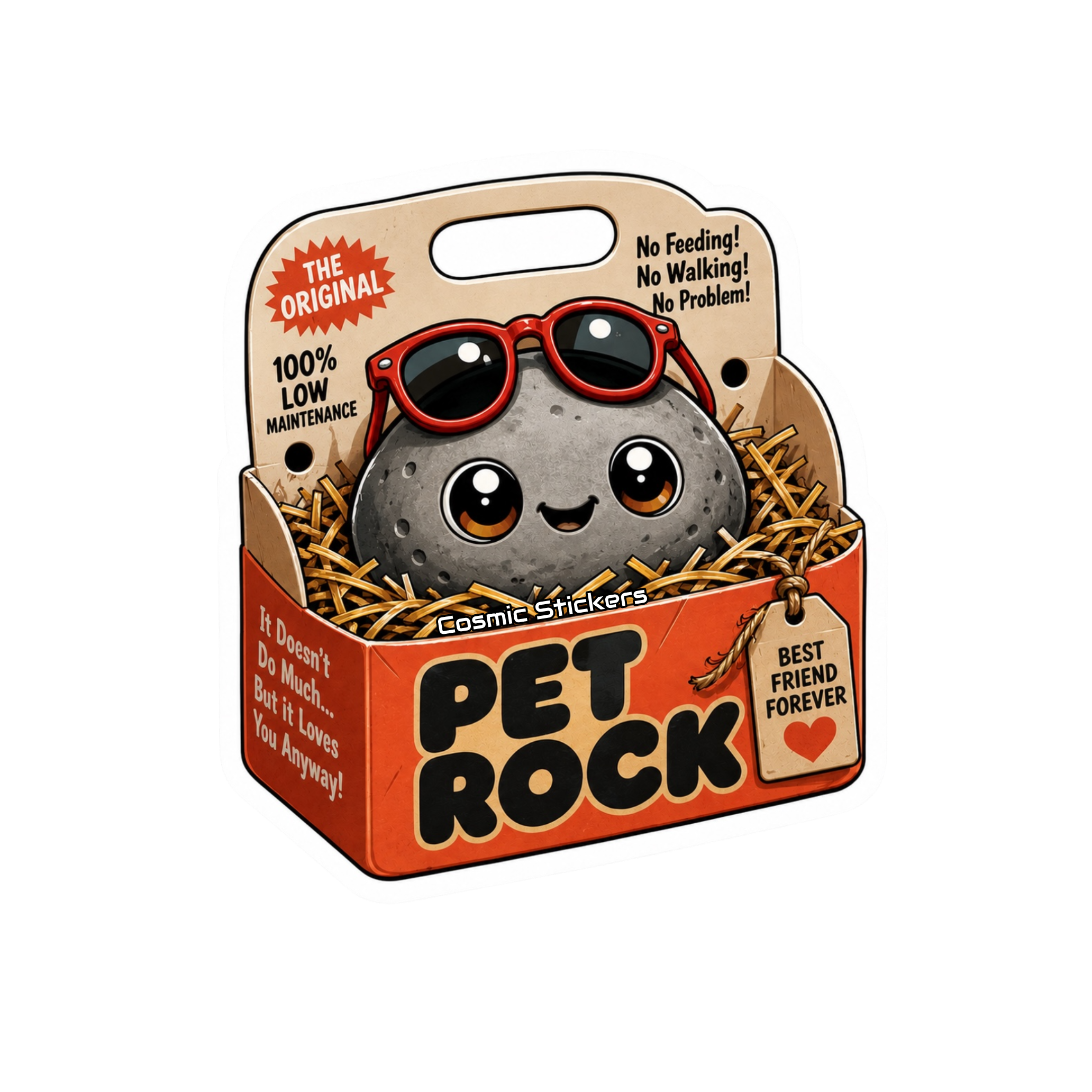 Pet Rock Sticker Collection •Cherry•
