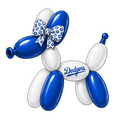 Balloon Animal Stickers - Dark Blue & White w/ D Logo & Bow