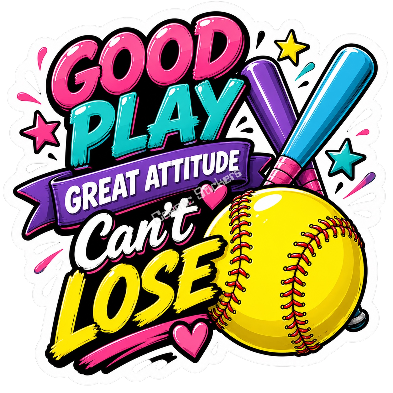Girls Softball - Good Play, Great Attitude