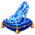 Glass Slipper Collection - Blue Pillow