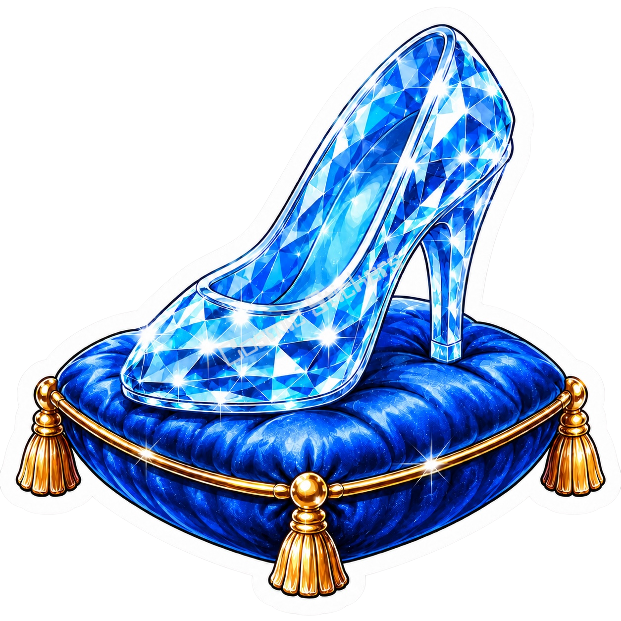 Glass Slipper Collection - Blue Pillow