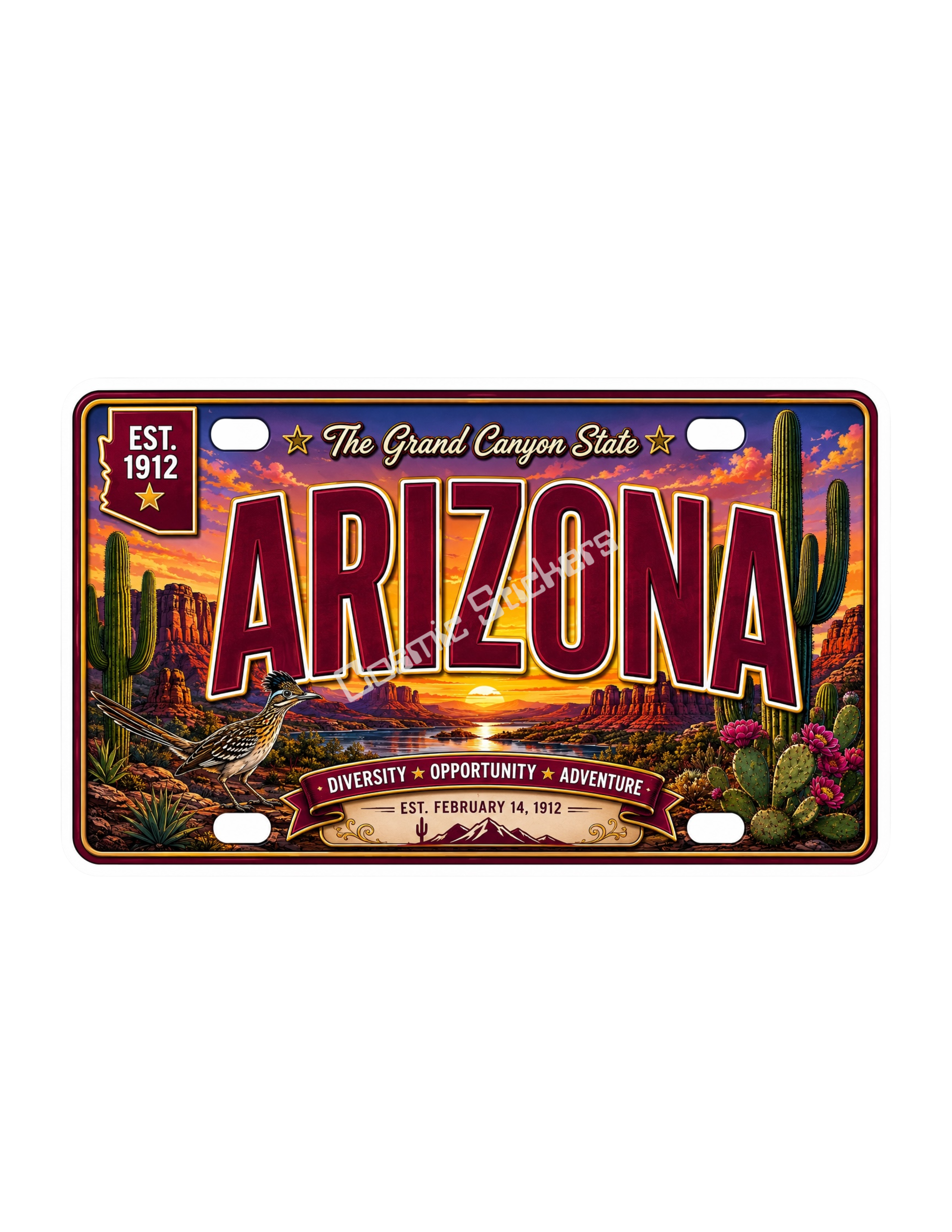 50 State License Plate Sticker Collection •AZ•
