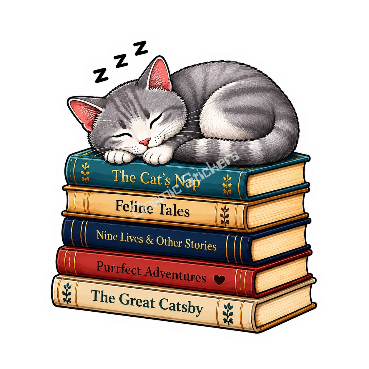 The Cat Nap Collection - Silver-and-White Tabby