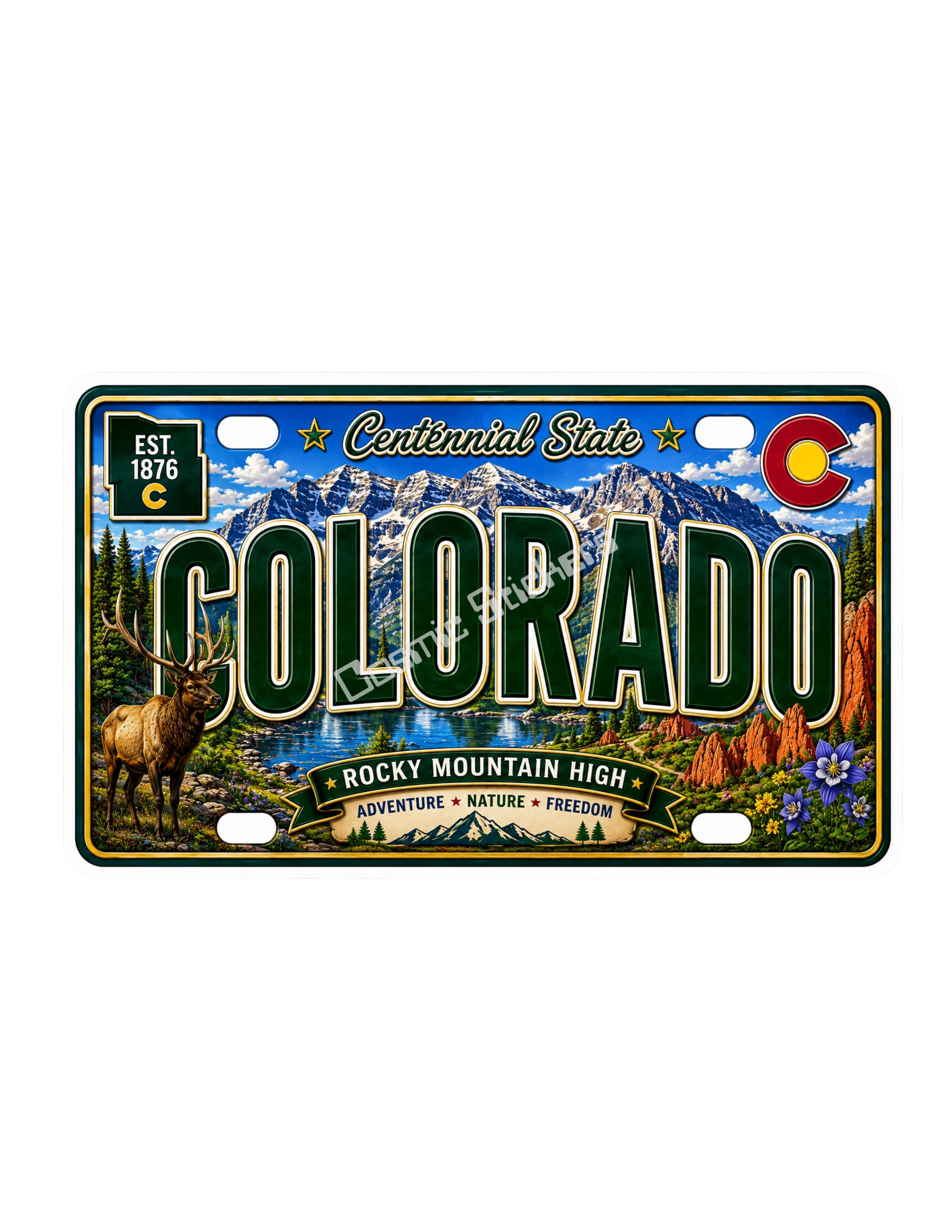 50 State License Plate Sticker Collection •CO•
