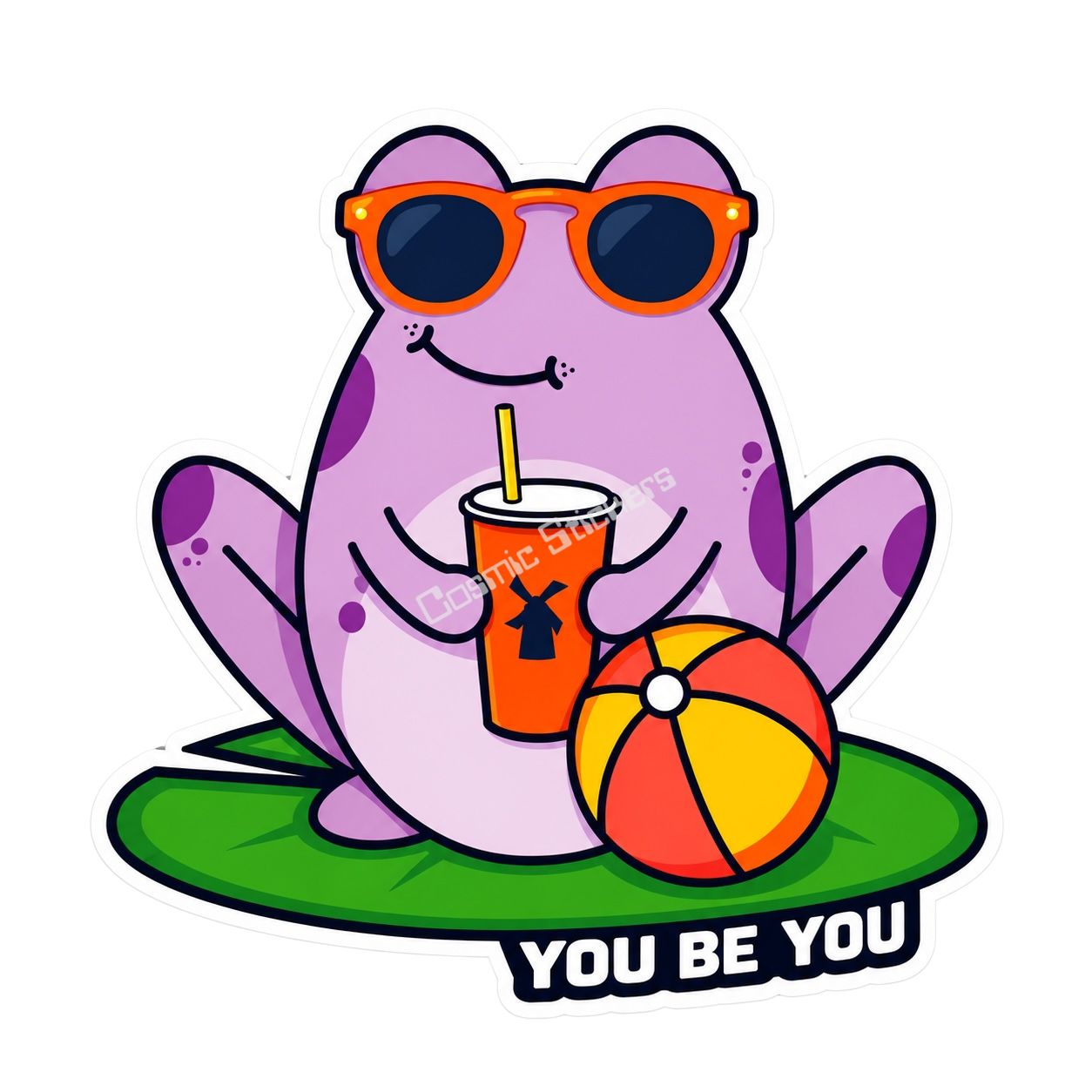 Dutch Coffee Frogs - Violet Frog W/ Beach Ball