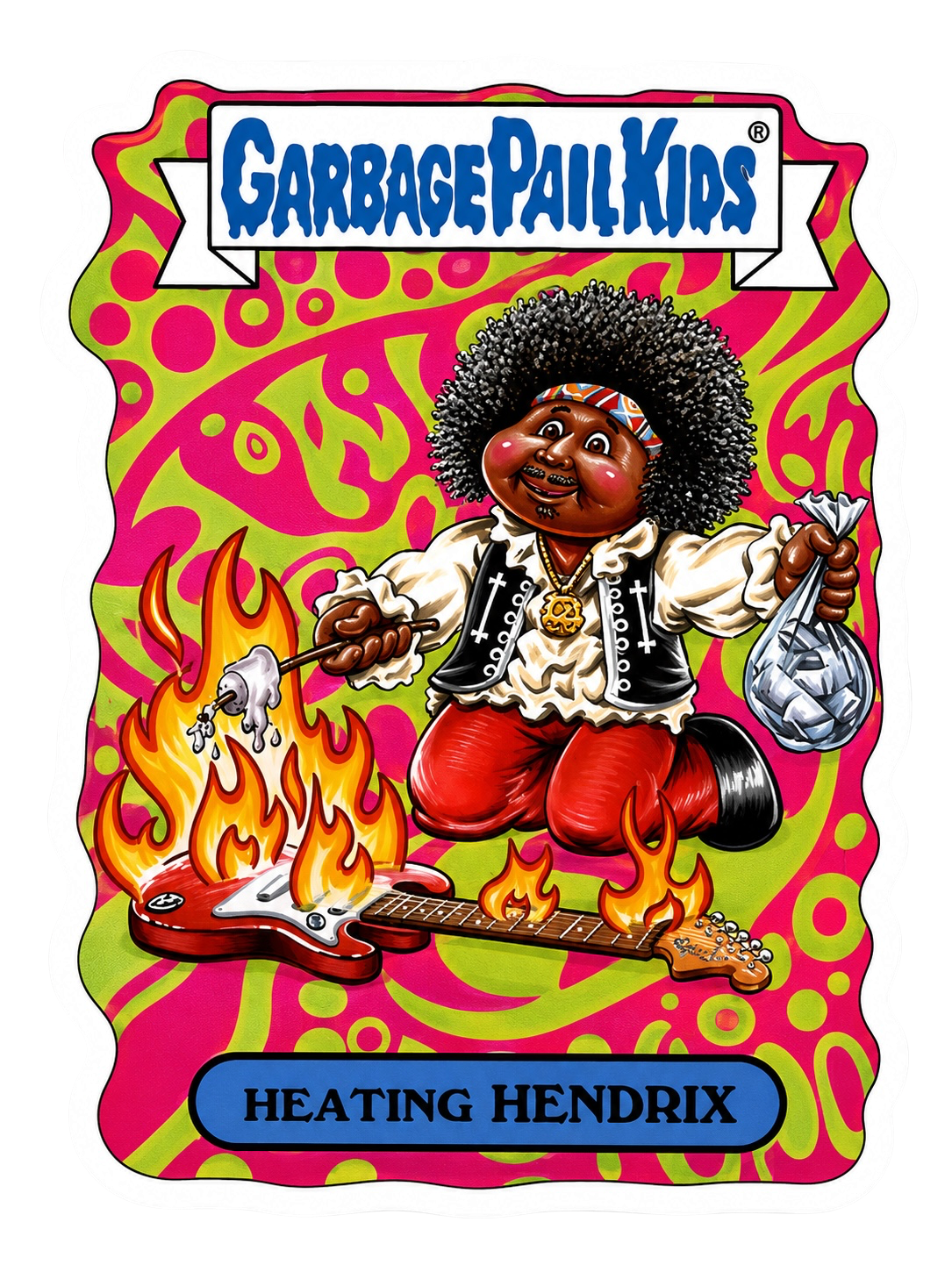 Garbage Pail kids (Heating Hendrix)