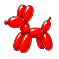 Balloon Animal Stickers - Red