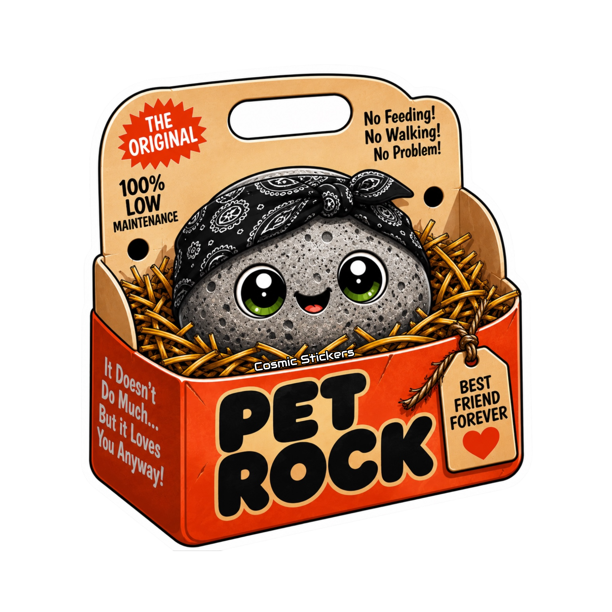 Pet Rock Sticker Collection •Bandit•
