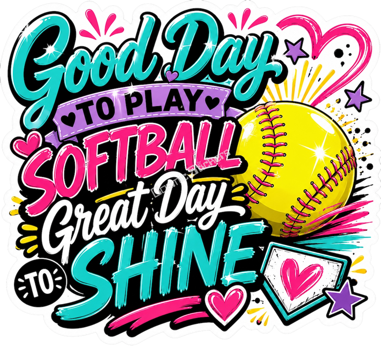 Girls Softball - Good Day To Play Softball