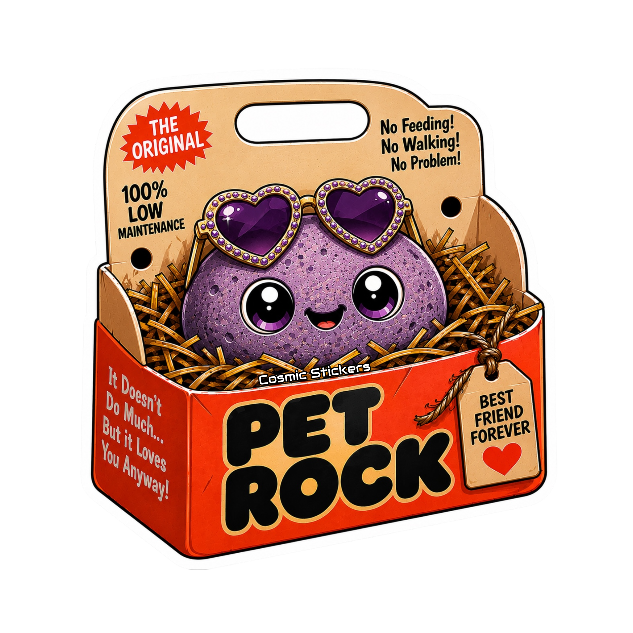 Pet Rock Sticker Collection •Amethyst•