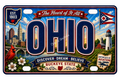 50 State License Plate Sticker Collection •OH•