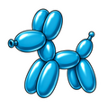 Balloon Animal Stickers - Light Blue