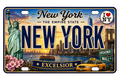 50 State License Plate Sticker Collection •NY•