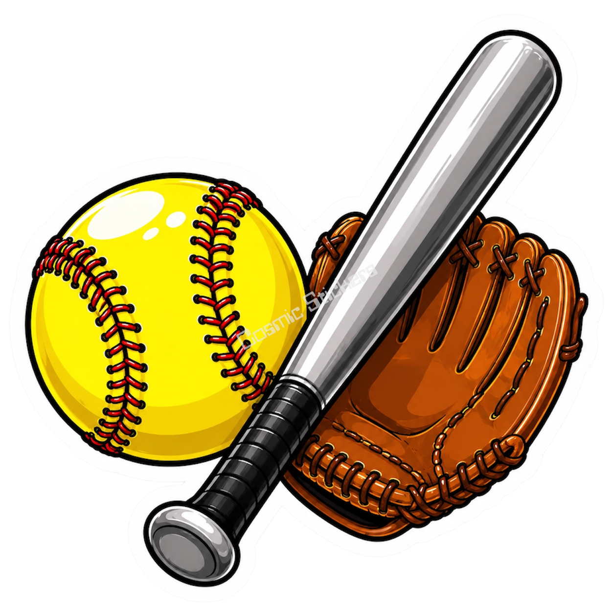 Girls Softball - Softball, Bat & Glove