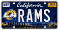 Sports Team License Plate Frame Sticker - Rams