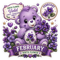Birth Flower Bear - February