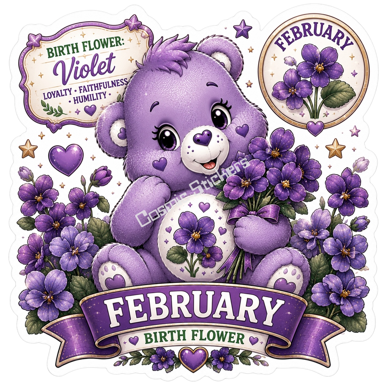 Birth Flower Bear - February