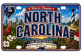 50 State License Plate Sticker Collection •NC•