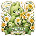 Birth Flower Bear - March