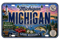 50 State License Plate Sticker Collection •MI•