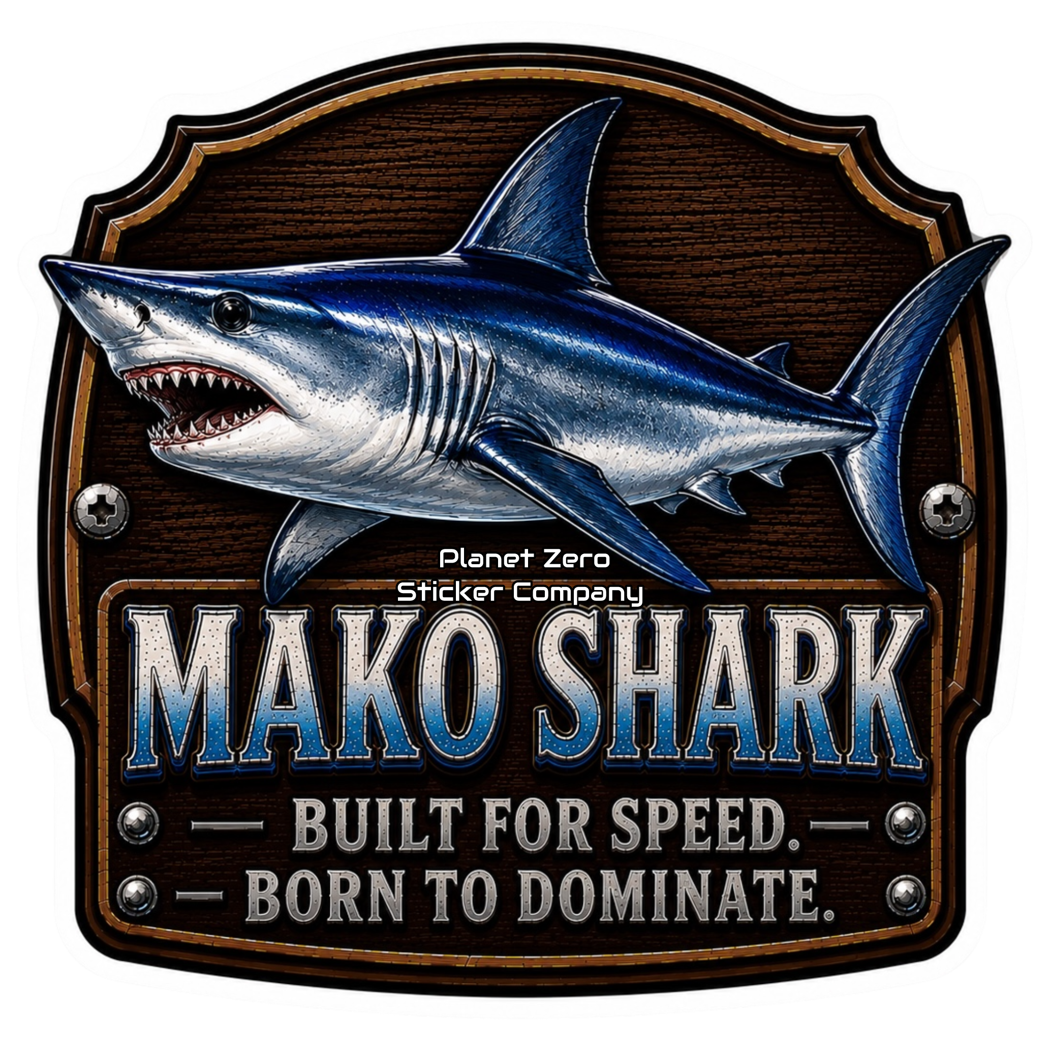 Mako Shark – Trophy Fish Sticker