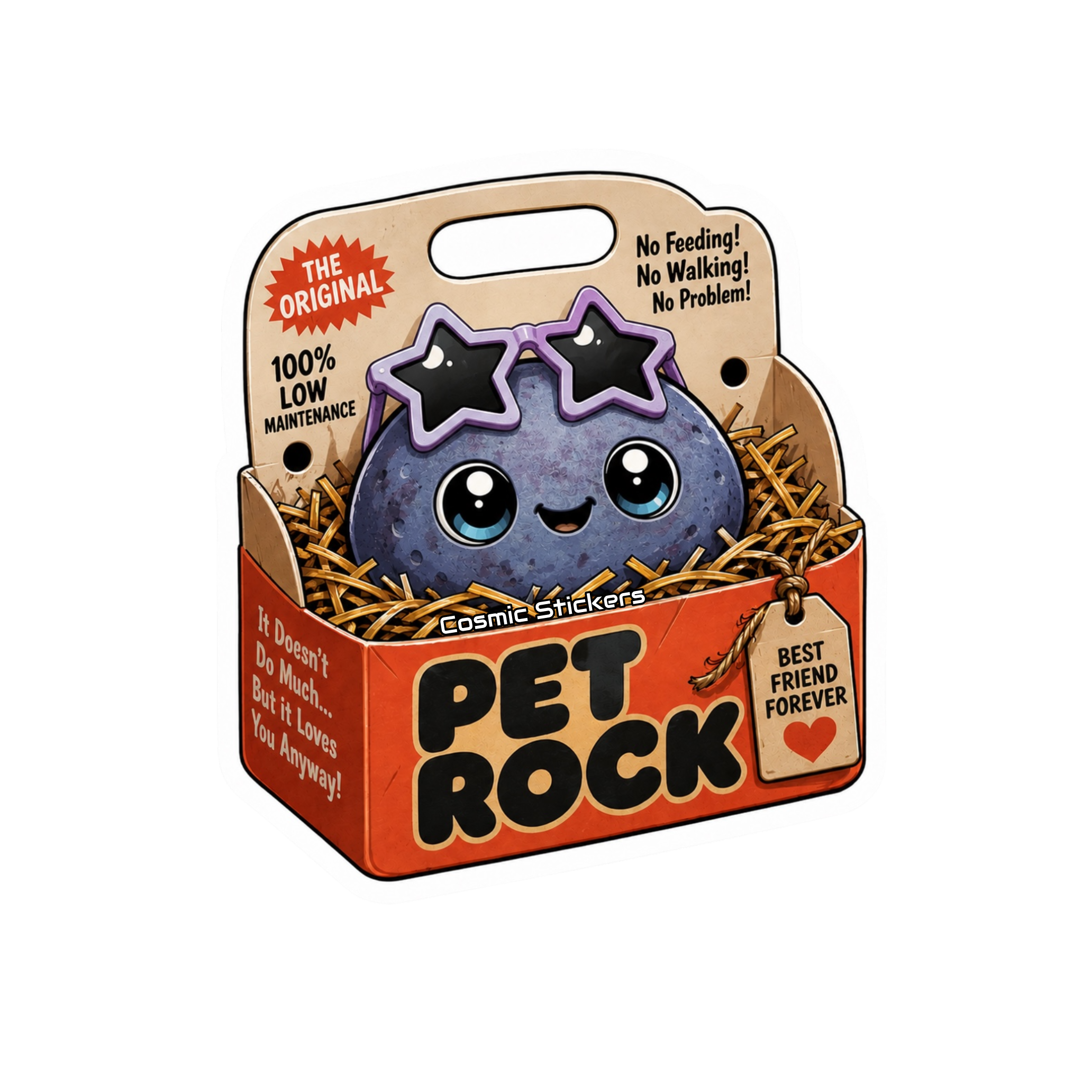 Pet Rock Sticker Collection •Blueberry•