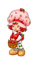 Strawberry Girl Holding Basket