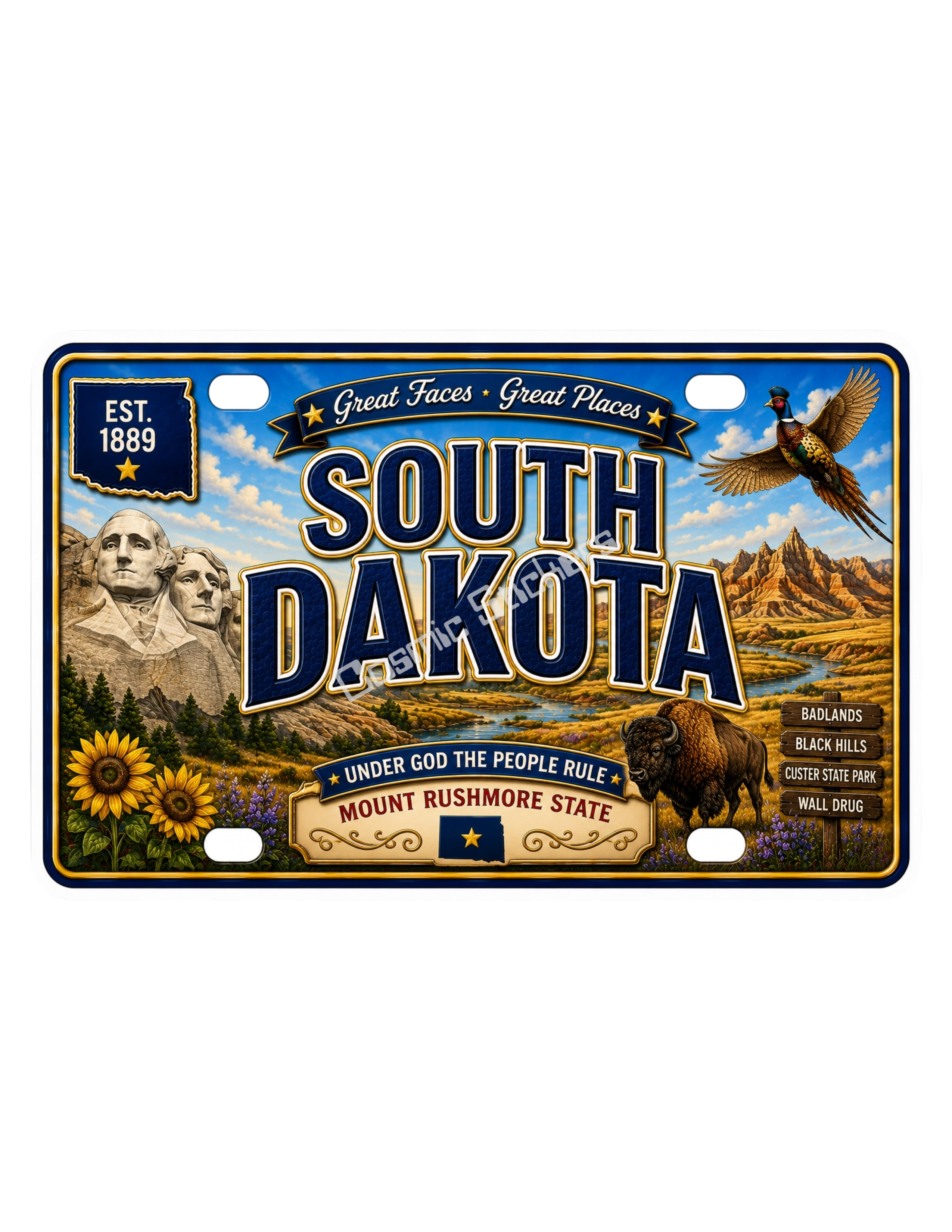 50 State License Plate Sticker Collection •SD•
