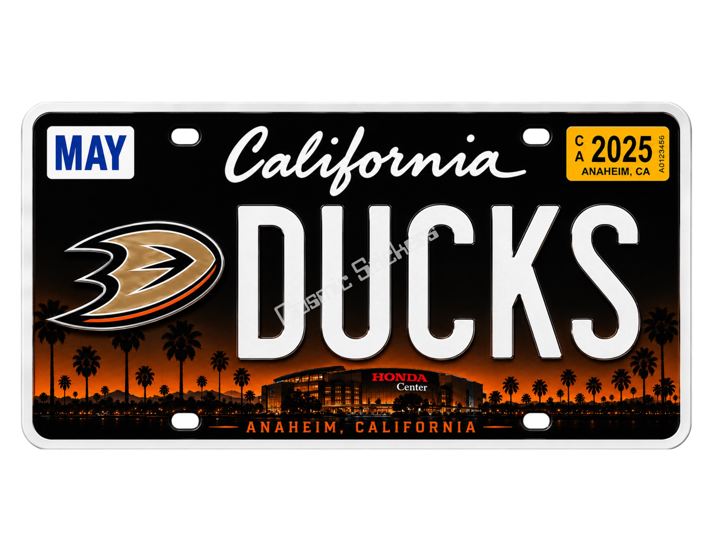 Sports Team License Plate Frame Sticker - Ducks