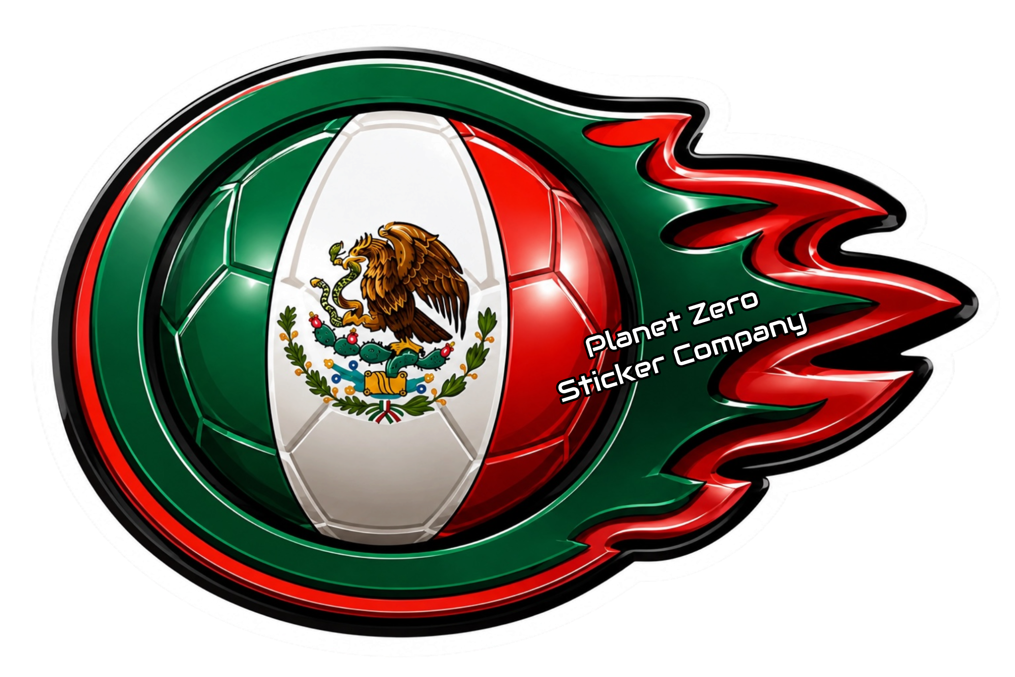 Soccer Ball w/Flames (Mexico)