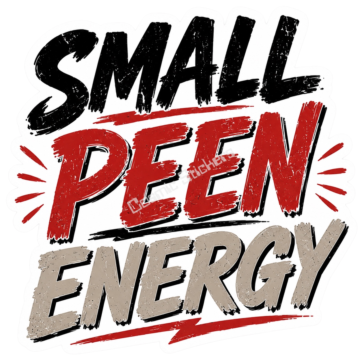 Revenge Stickers - Small Peen Energy