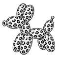 Balloon Animal Stickers -  Black Leopard Print