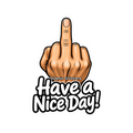 Have a Nice Day! Sticker – Black/White Text