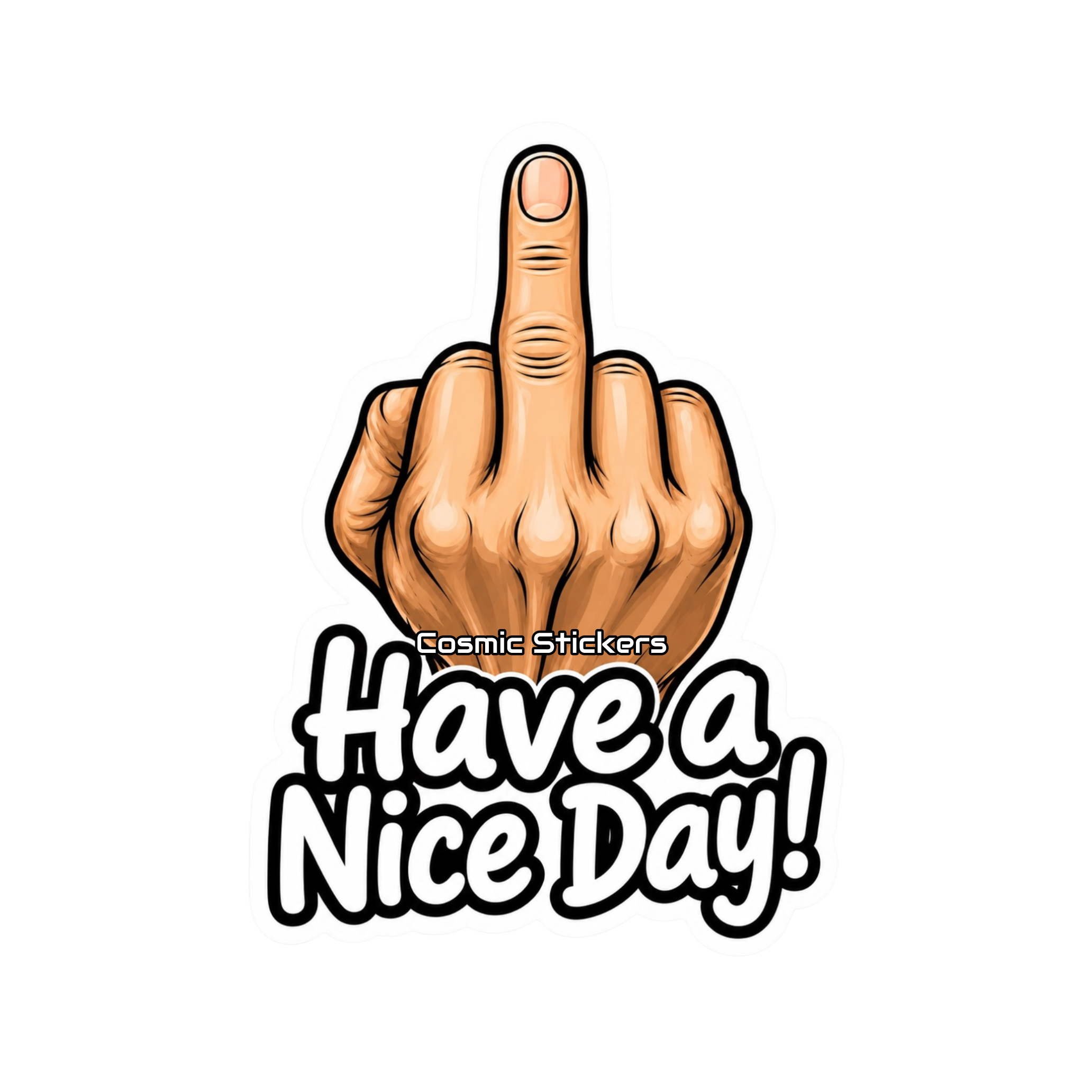 Have a Nice Day! Sticker – Black/White Text