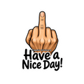 Have a Nice Day! Sticker – White/Black Text
