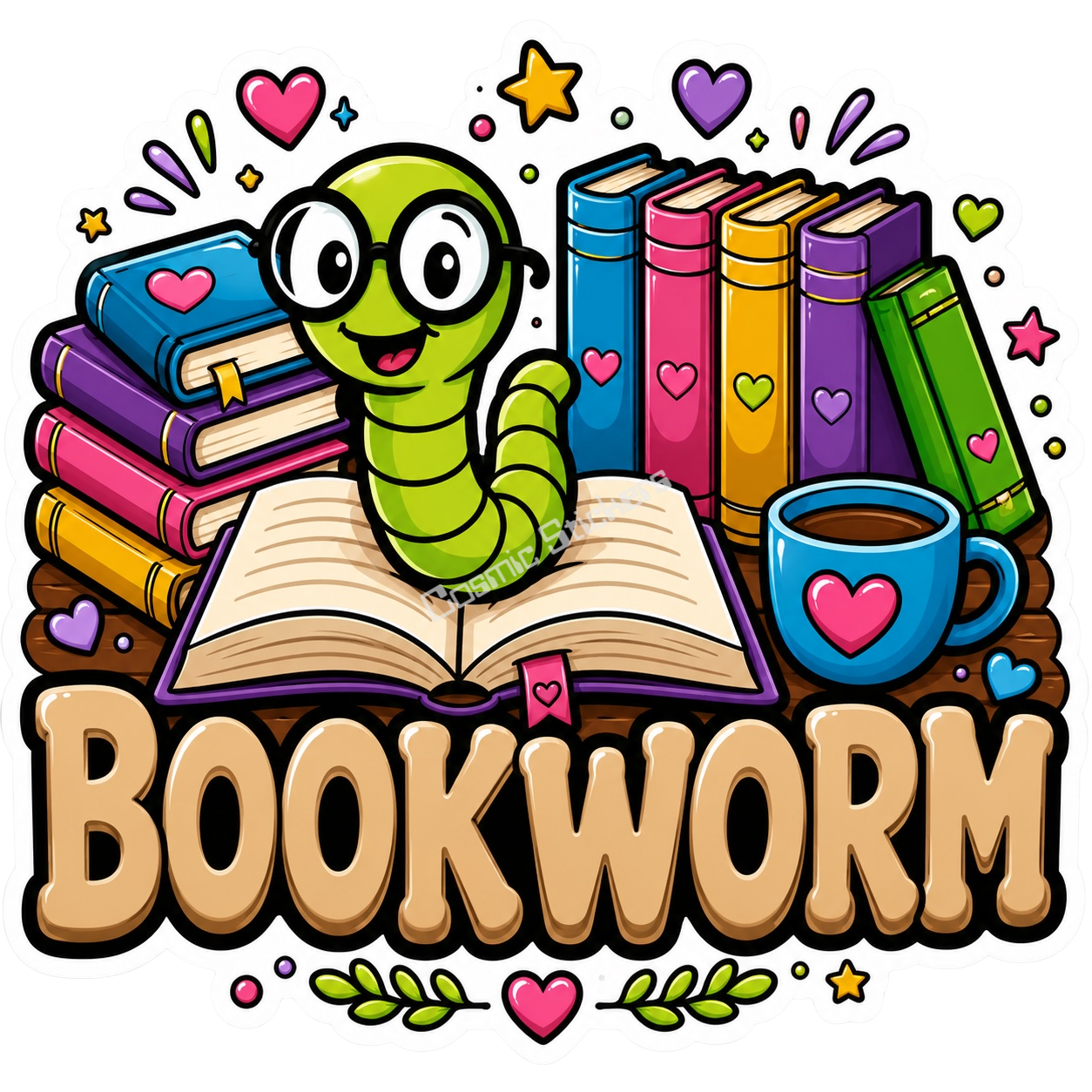 Cosmic Stickers - Booksworm