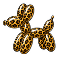 Balloon Animal Stickers - Brown Leopard Print