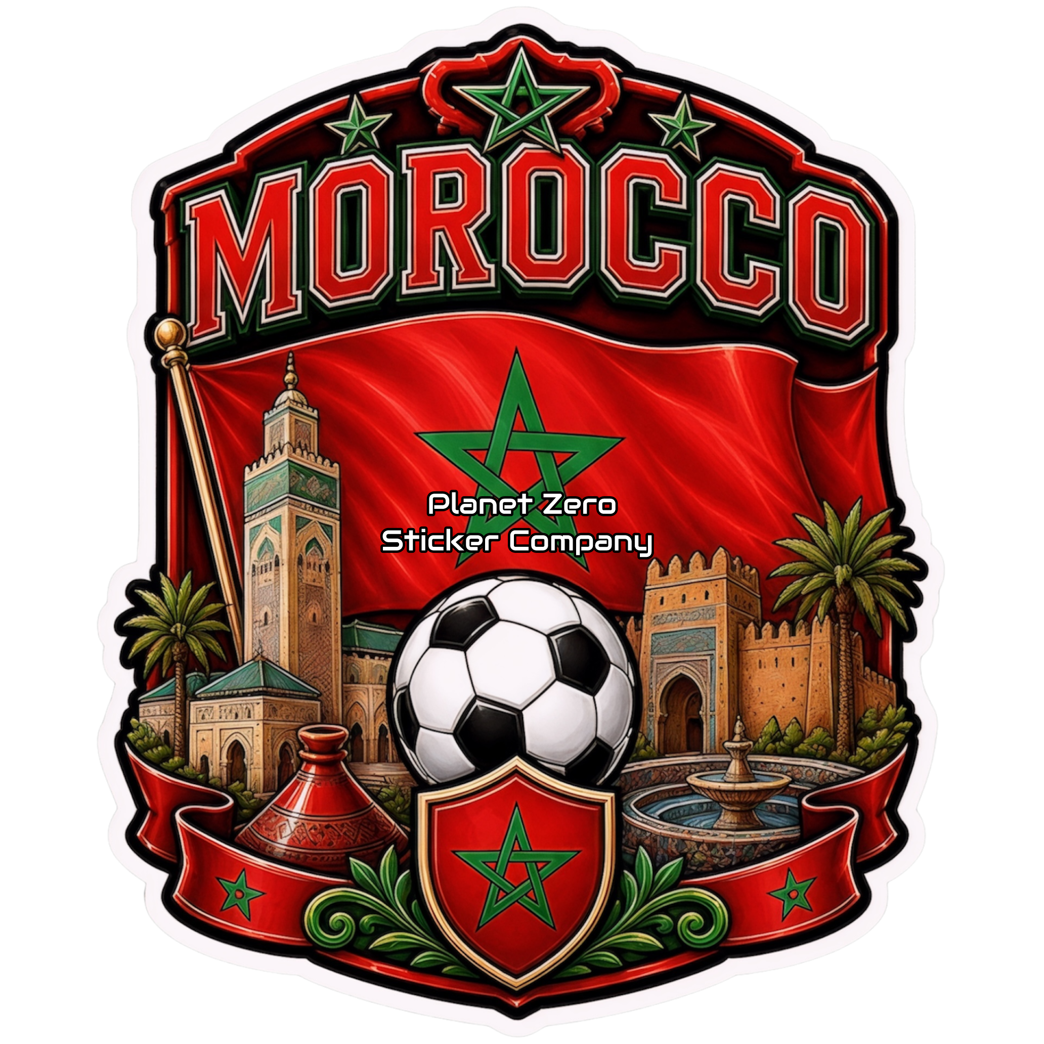 Morocco Soccer Flag
