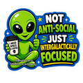 Anti-Social Alien With Coffee