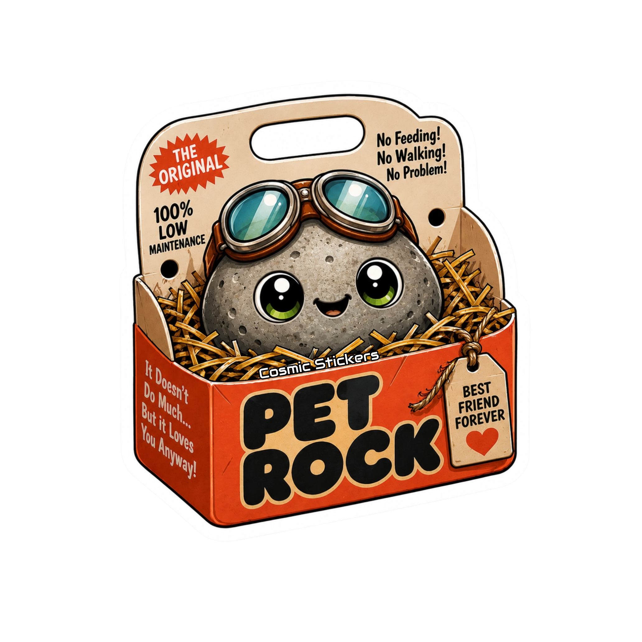 Pet Rock Sticker Collection •Ace•