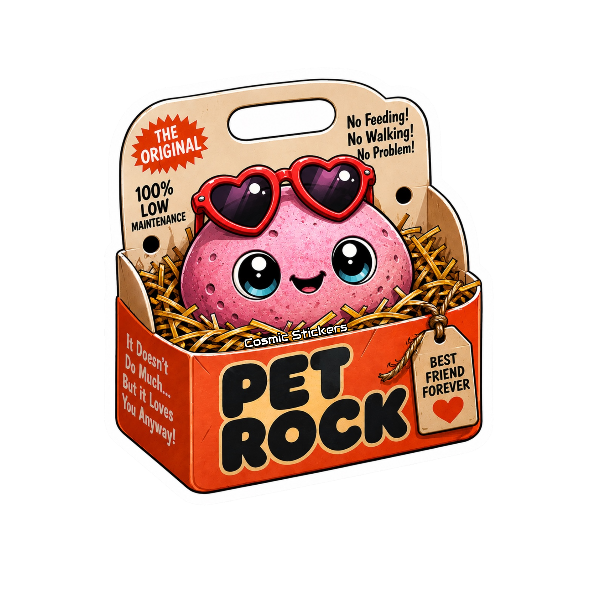 Pet Rock Sticker Collection •Pinky•