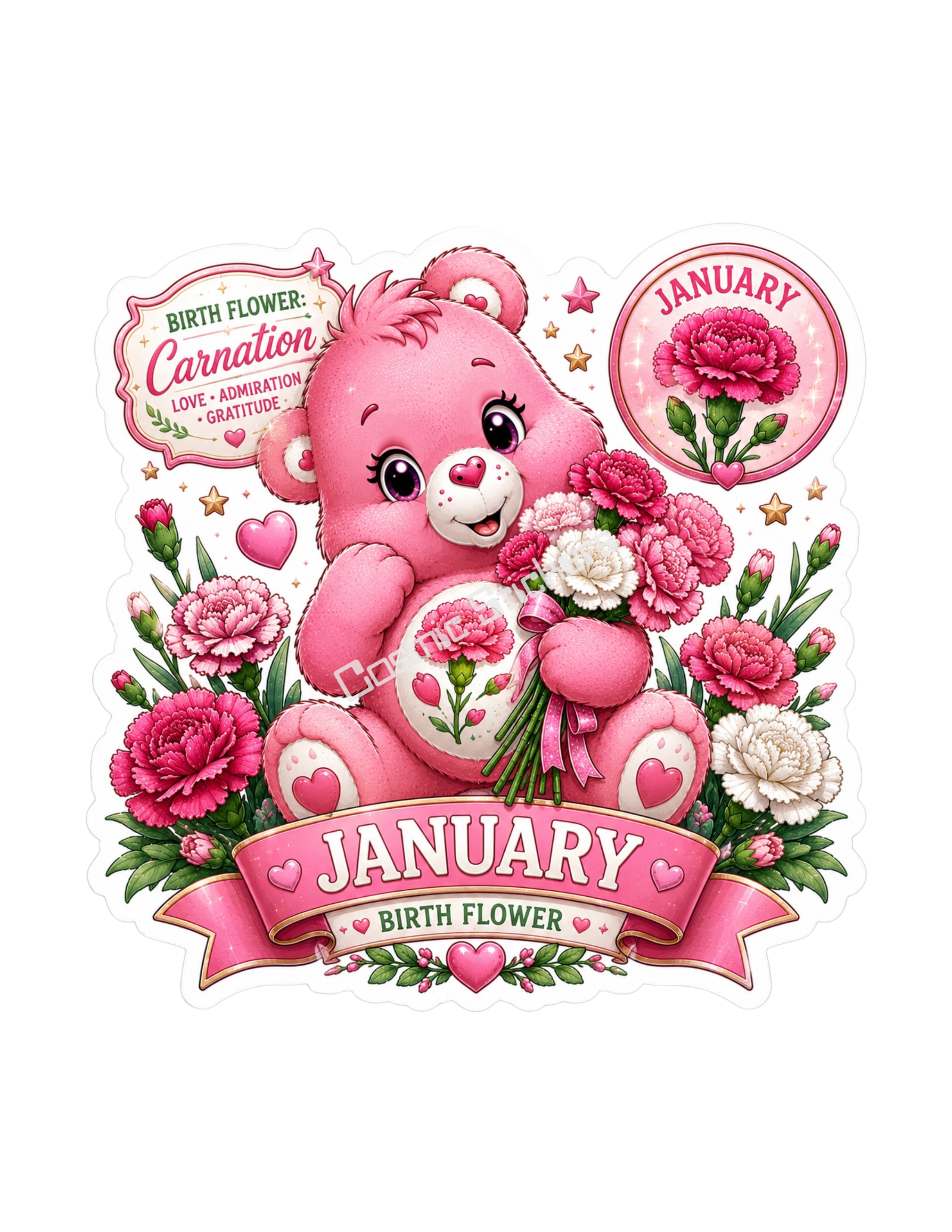 Birth Flower Bear - January