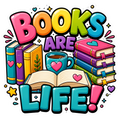 Cosmic Stickers - Books Are Life