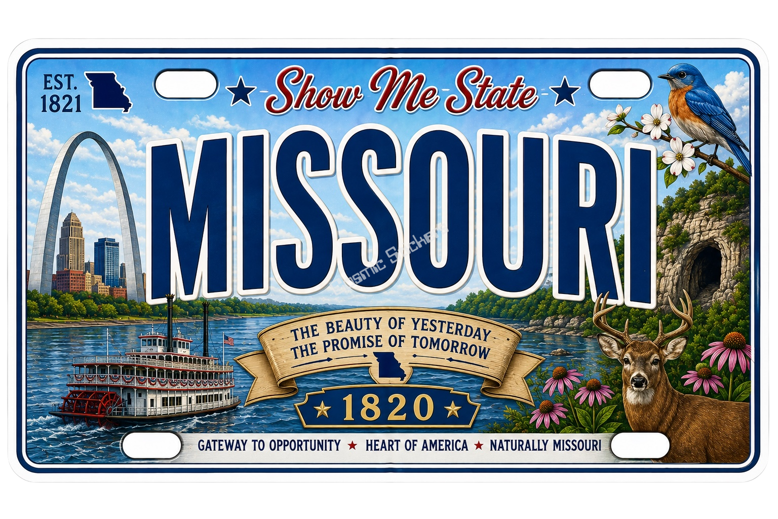50 State License Plate Sticker Collection •MO•