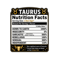 Horoscope Nutrition Facts - Taurus